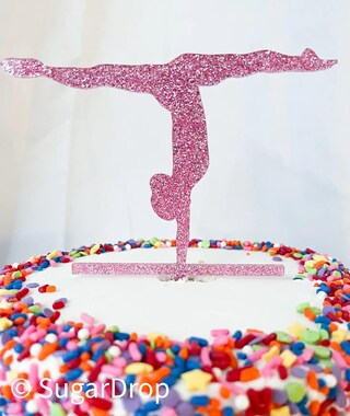 Gymnast Acrylic Cake Topper