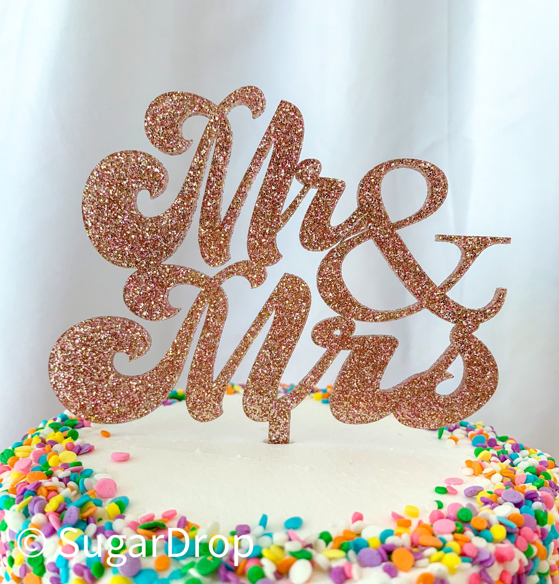 Mr. & Mrs. Cake Topper