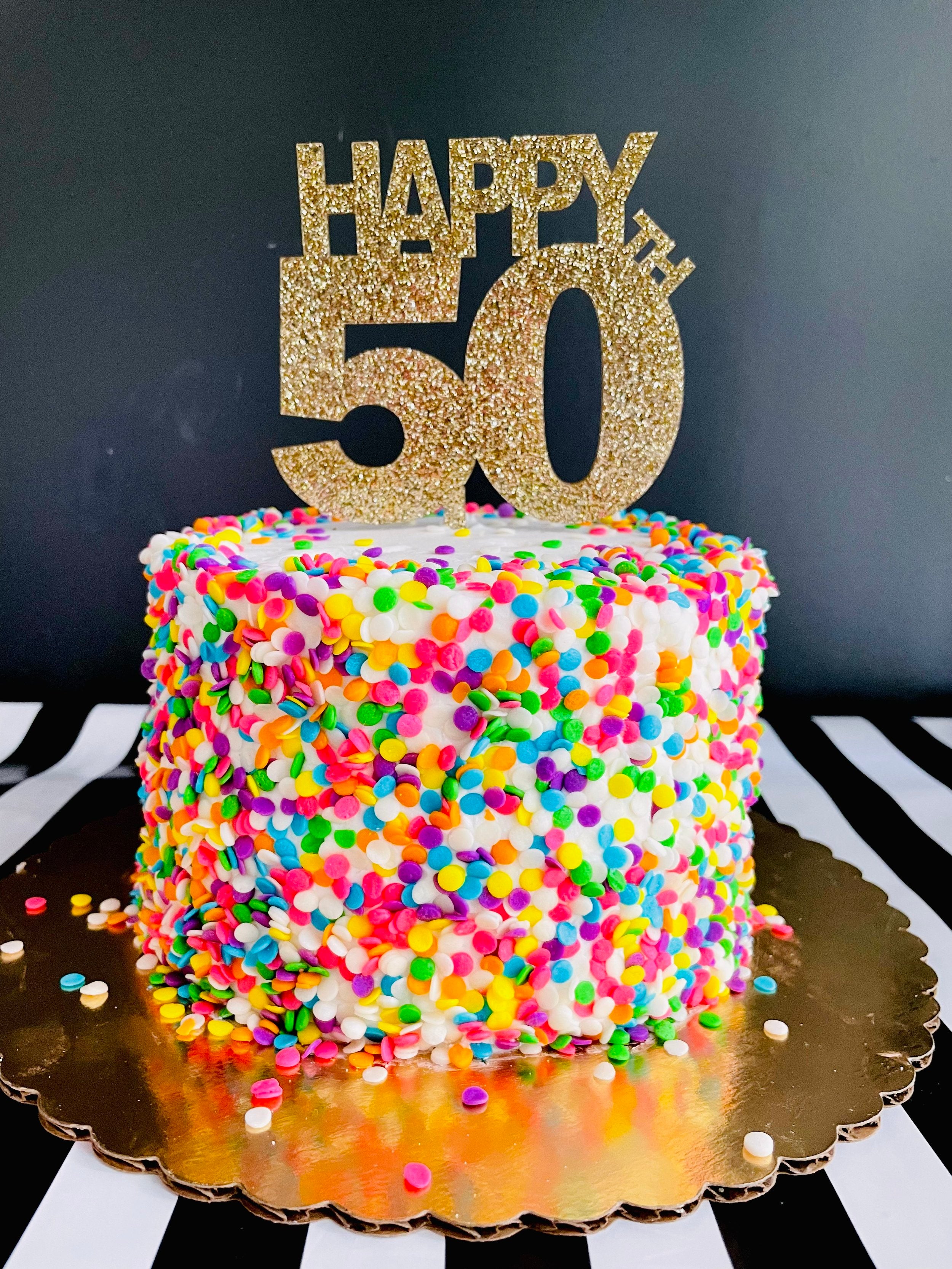 Happy 50th Acrylic Cake Topper
