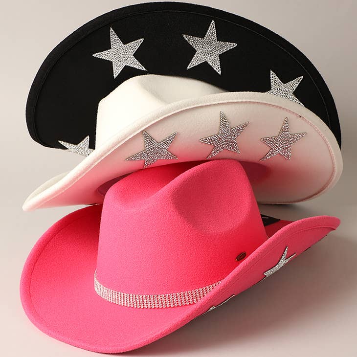Pink Star Cowgirl Hat